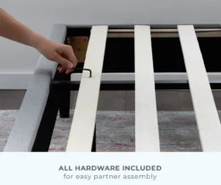 Isabelle Navy Upholstered Twin Wingback Bed -Northlight Outlet Home Store 810547602 810547606 810547614 810547610 6