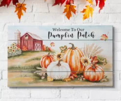 "Pumpkin Patch" Rustic Farm & Pumpkin Wall Decor -Northlight Outlet Home Store 810547818 7