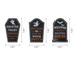 Halloween Sentiments 3-Piece Tombstone Tabletop Decor Set -Northlight Outlet Home Store 810547839 4