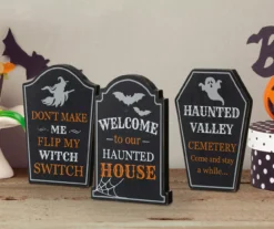 Halloween Sentiments 3-Piece Tombstone Tabletop Decor Set -Northlight Outlet Home Store 810547839 5