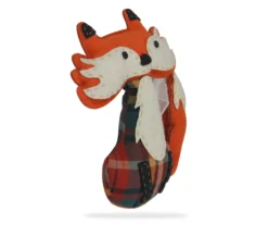 Northlight Plaid Sitting Fox Plush Tabletop Decor -Northlight Outlet Home Store 810548124 1
