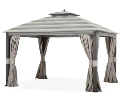 Shadow Creek Gazebo Stone Stripe Replacement Canopy 17 Shadow Creek Gazebo Stone Stripe Replacement Canopy -Northlight Outlet Home Store 810549224 6