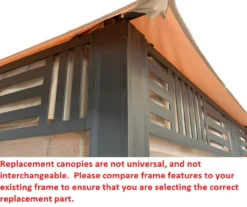 Westbrook Gazebo Beige Replacement Riplock Canopy & Side Mosquito Netting Set -Northlight Outlet Home Store 810549275 3