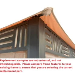 Westbrook Gazebo Beige Replacement Riplock Canopy & Side Mosquito Netting Set -Northlight Outlet Home Store 810549275 31