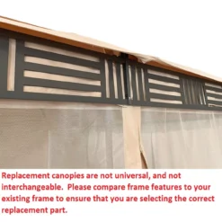 Westbrook Gazebo Beige Replacement Riplock Canopy & Side Mosquito Netting Set -Northlight Outlet Home Store 810549275 41