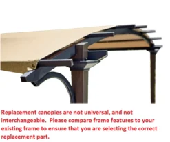 Capilano Pergola Beige Replacement Riplock Canopy -Northlight Outlet Home Store 810549289 5