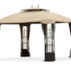 Bay Window Double Finial Gazebo Beige Replacement Riplock Canopy & Side Mosquito Netting Set
