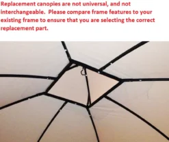 Somserset Gazebo Beige Replacement Riplock Canopy & Side Mosquito Netting Set -Northlight Outlet Home Store 810549331 4