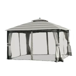 Windsor Dome Gazebo Stone Stripe Replacement Canopy 16 Windsor Dome Gazebo Stone Stripe Replacement Canopy -Northlight Outlet Home Store 810549383 3
