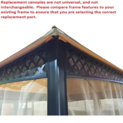 Windsor Dome Gazebo Stone Stripe Replacement Canopy 19 Windsor Dome Gazebo Stone Stripe Replacement Canopy -Northlight Outlet Home Store 810549383 6