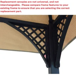 Windsor Grill Gazebo Stone Stripe Replacement Canopy -Northlight Outlet Home Store 810549394 3