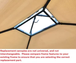 Windsor Grill Gazebo Stone Stripe Replacement Canopy -Northlight Outlet Home Store 810549394 41