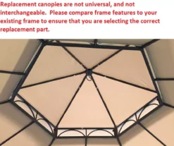 Southbay Gazebo Replacement Riplock Canopy -Northlight Outlet Home Store 810549400 41