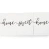 "Home Sweet Home" White & Black Triptych Canvas