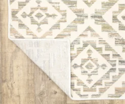 Capeita White & Earth-Tone Geometric Area Rug -Northlight Outlet Home Store 810551264 5