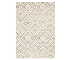 Capeita White & Earth-Tone Geometric Area Rug -Northlight Outlet Home Store 810551267