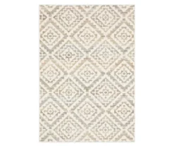 Capeita White & Earth-Tone Geometric Area Rug -Northlight Outlet Home Store 810551269