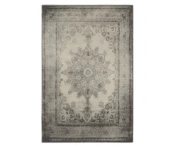 Ricardo Ivory & Gray Ornate Mandala Area Rug -Northlight Outlet Home Store 810551378
