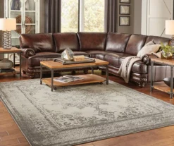 Ricardo Ivory & Gray Ornate Mandala Area Rug -Northlight Outlet Home Store 810551383 2