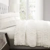 Nova White Ruffled Full/Queen 3-Piece Comforter Set