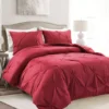 Red Diamond Pintuck Velvet Full/Queen 3-Piece Comforter Set