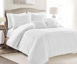 Aurora Pleated Pintuck Comforter Set 25 Aurora Pleated Pintuck Comforter Set -Northlight Outlet Home Store 810552891