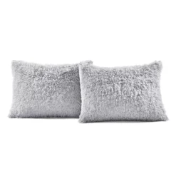 Emma Light Gray Faux Fur Full/Queen 3-Piece Comforter Set -Northlight Outlet Home Store 810552911 31
