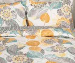 Layla White & Yellow Floral Full/Queen 3-Piece Quilt Set -Northlight Outlet Home Store 810552946 31