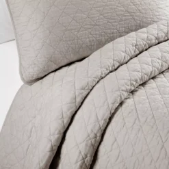 Ava Gray Diamond-Quilted Full/Queen 3-Piece Quilt Set -Northlight Outlet Home Store 810552955 21