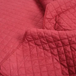 Ava Red Diamond-Quilted Full/Queen 3-Piece Quilt Set 10 Ava Red Diamond-Quilted Full/Queen 3-Piece Quilt Set -Northlight Outlet Home Store 810552962 3