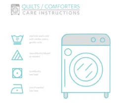 Gray & Pink Llama Pattern Block Full/Queen 5-Piece Quilt Set -Northlight Outlet Home Store 810552996 4