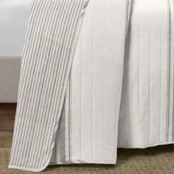 Beige & Gray Stripe Full/Queen 3-Piece Quilt Set -Northlight Outlet Home Store 810553006 3