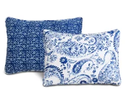 Erindale White & Blue Floral Paisley Full/Queen 3-Piece Quilt Set -Northlight Outlet Home Store 810553071 31