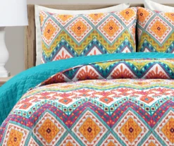 Boho Zigzag Reversible 3-Piece Quilt Set 15 Boho Zigzag Reversible 3-Piece Quilt Set -Northlight Outlet Home Store 810553318 2