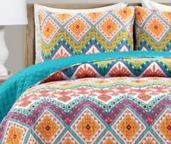 Boho Zigzag Reversible 3-Piece Quilt Set 21 Boho Zigzag Reversible 3-Piece Quilt Set -Northlight Outlet Home Store 810553319 2