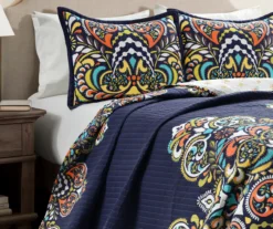 Clara Floral Reversible 3-Piece Quilt Set 22 Clara Floral Reversible 3-Piece Quilt Set -Northlight Outlet Home Store 810553332 1