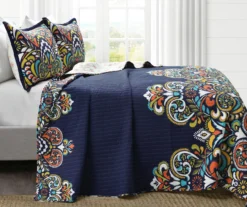 Clara Floral Reversible 3-Piece Quilt Set 35 Clara Floral Reversible 3-Piece Quilt Set -Northlight Outlet Home Store 810553332 2