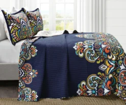 Clara Floral Reversible 3-Piece Quilt Set 38 Clara Floral Reversible 3-Piece Quilt Set -Northlight Outlet Home Store 810553332 21