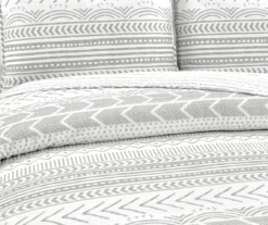 Hygge Gray & White Geometric Reversible King 3-Piece Quilt Set -Northlight Outlet Home Store 810553390 21