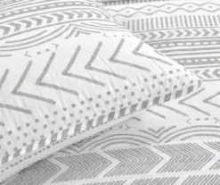 Hygge Gray & White Geometric Reversible King 3-Piece Quilt Set -Northlight Outlet Home Store 810553390 3