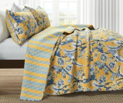 Dolores Floral Reversible 3-Piece Quilt Set -Northlight Outlet Home Store 810553394 2