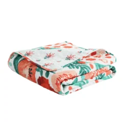 White & Red Poppy Garden Quilted Throw, (50" X 60") 10 White & Red Poppy Garden Quilted Throw, (50" X 60") -Northlight Outlet Home Store 810553523 3