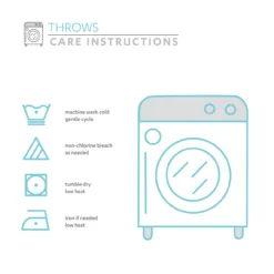 White, Blue & Coral Coastal Reef Quilted Throw, (50" X 60") -Northlight Outlet Home Store 810553540 4