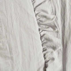 Reyna Light Gray Ruffle-Trim Crinkle Throw, (50" X 60") -Northlight Outlet Home Store 810553551 3