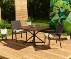 Autumn Cove Brown Wood Look Square Steel Patio Dining Table -Northlight Outlet Home Store 810553658 16