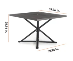 Autumn Cove Brown Wood Look Square Steel Patio Dining Table -Northlight Outlet Home Store 810553658 99 1
