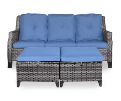 Real Living Rockbridge All-Weather Wicker Cushioned Patio Sofa & Ottoman Set -Northlight Outlet Home Store 810555261