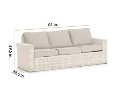 Broyhill Eagle Brooke All-Weather Wicker Cushioned Patio Sofa 37 Broyhill Eagle Brooke All-Weather Wicker Cushioned Patio Sofa -Northlight Outlet Home Store 810557274 1