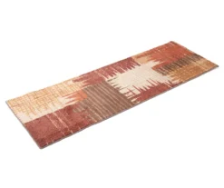 Brown & Red Abstract Patchwork Runner, (20" X 60") -Northlight Outlet Home Store 810557490 3