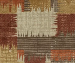 Brown & Red Abstract Patchwork Runner, (20" X 60") -Northlight Outlet Home Store 810557490 31